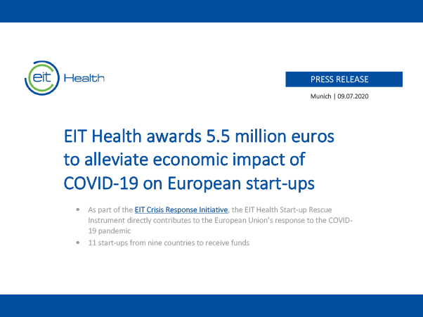 Oxford Endovascular wins support from EIT Health as one of Europe’s top start-ups!